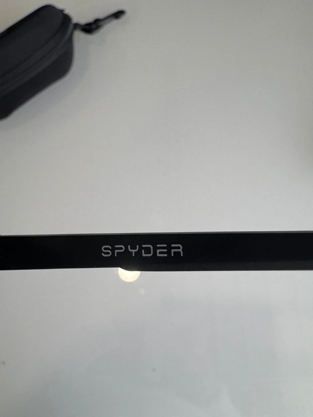 Spyder Half-Rim Sunglasses - Black Frame with Red and Orange Mirrored Lenses